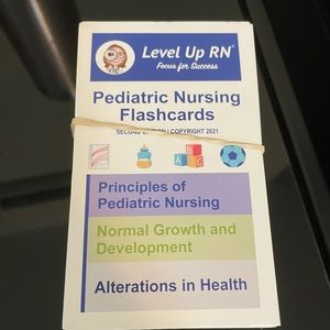 Level up RN pediatrics nursing flash cards